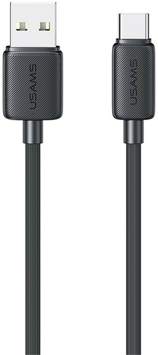 Кабель Usams US-SJ693 Type-C 3A Striped Data Cable-KY Series 2m Black (SJ693USB01)