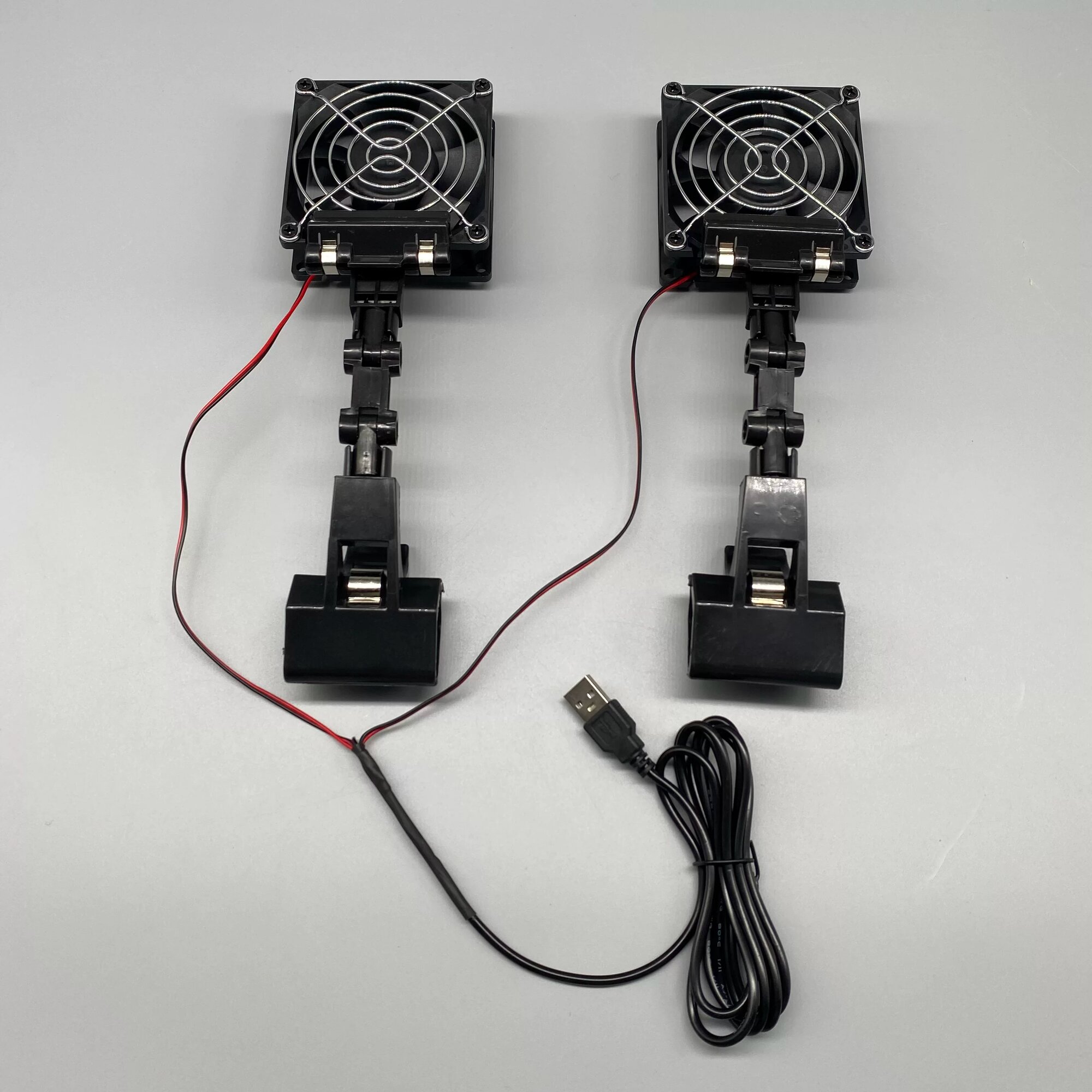Двойной USB-вентилятор для аквариума 8 см x2, 2 Вт, не регулируемая скорость, с подставкой для аквариумов до 40 см