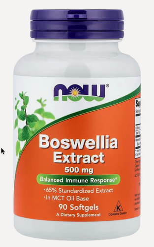 Изображение товара NOW Foods, BOSWELLIA EXTRACT, Экстракт босвеллии, 500 мг, 90 капсул