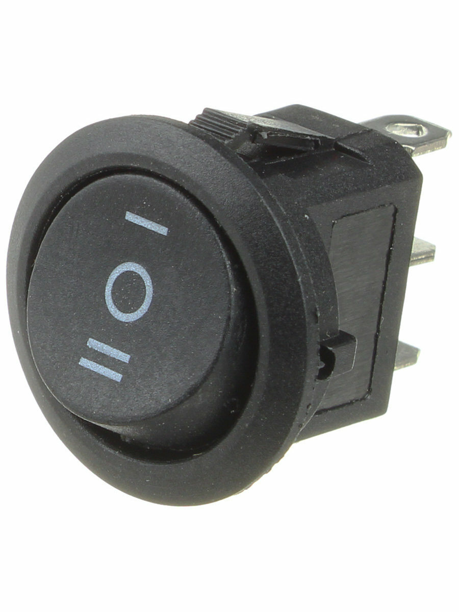 Выключатель d23мм 3 контакта ON-OFF-ON RS-103-8C Ruichi черный