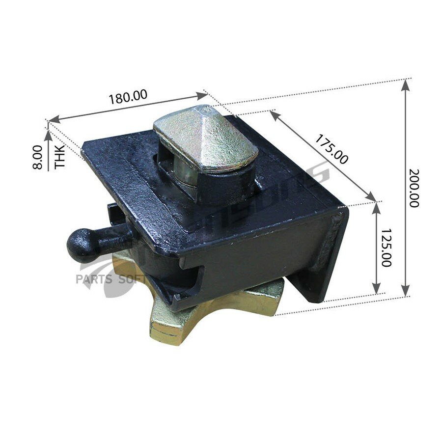 Замок контейнера !175x180x125x200mm SG8786 \JOST от официального дистрибьютора, MANSONS, артикул 300053