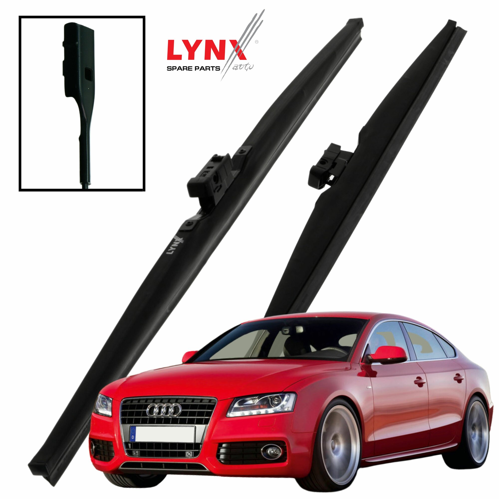 Дворники AUDI A5 (1) 8T / ауди А5 2007 2008 2009 2010 2011 Щетки стеклоочистителя зимние LYNXauto, 600мм-500мм, к-т 2шт.