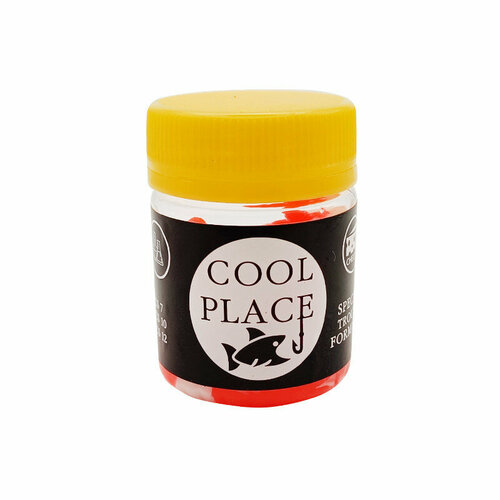 Приманка Cool Place Maggot 4см, цвет красно-бело-красный, с ароматом сыра