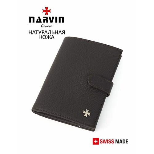 фото Обложка для автодокументов narvin, коричневый