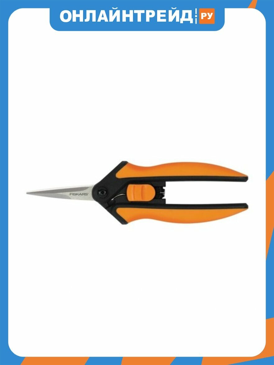 Ножницы для цветов Fiskars Solid SP13 черный/оранжевый (1051600)