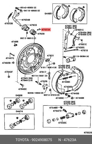 Шпилька TOYOTA 9024908075