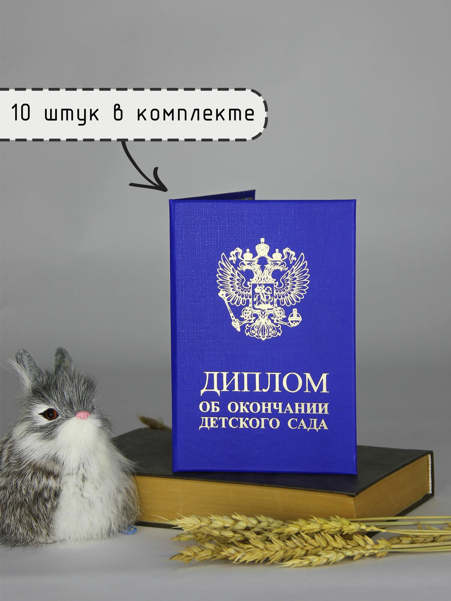 Диплом выпускника детского сада синий 10 штук