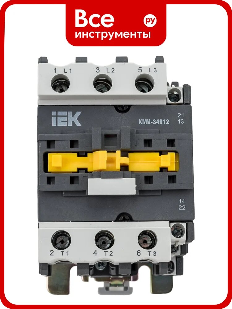 Контактор IEK КМИ-34012 40А, 110В/АС3, 1НО, 1НЗ KKM31-040-110-11