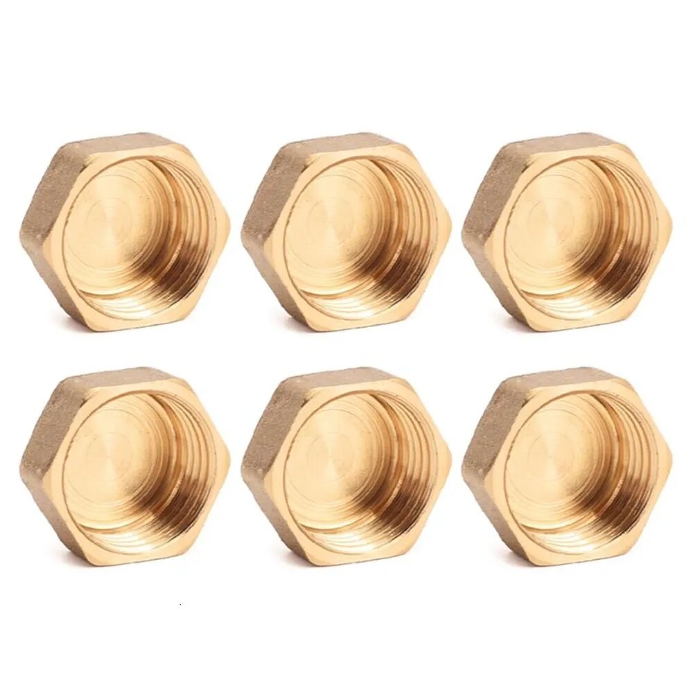 Колпачки резьбовые для труб 1/2", 3/4", 1" латунные, 1"