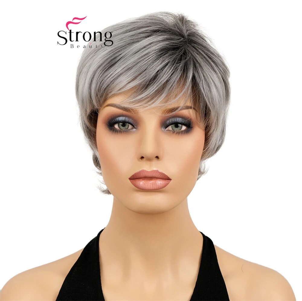 StrongBeauty коричневый синтетический парик боб 1420-4T60