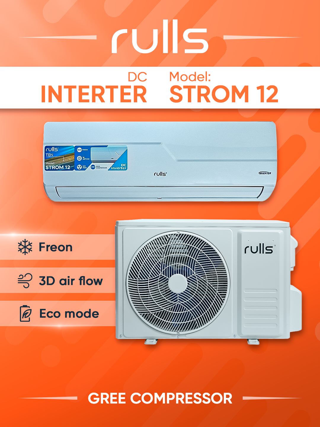 Кондиционер Rulls DC Inverter Strom 12