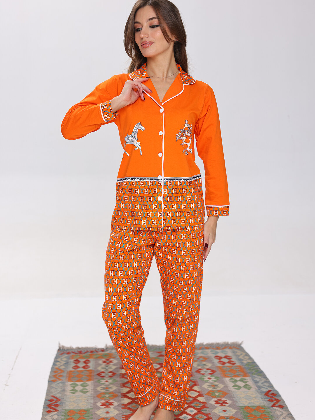 Блуза  100, размер 50, orange — фото 1