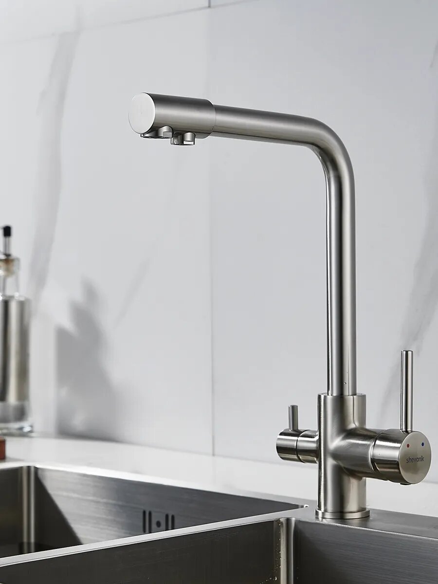 Высокий смеситель для кухни с фильтром для воды Shevanik S328L