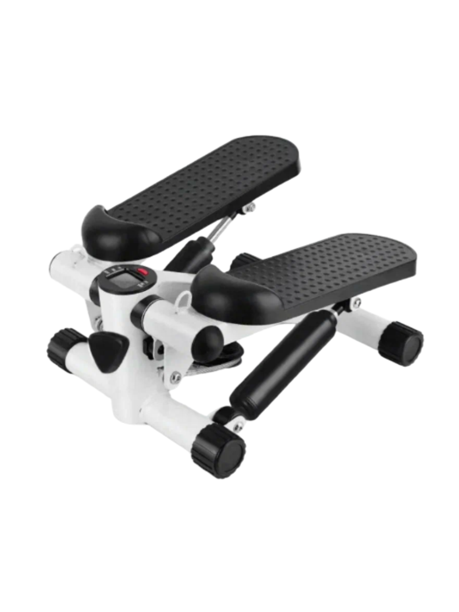 Степпер тренажер для дома, черно-белый, мини степпер для похудения, с эспандерами, для ног, домашний