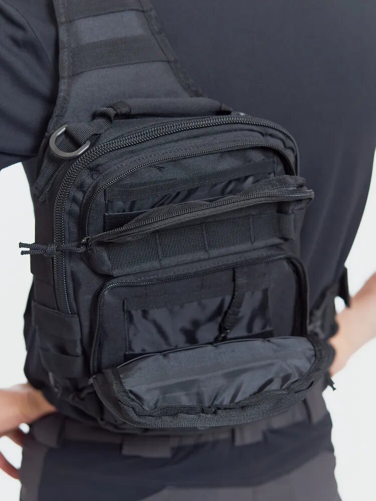 Рюкзак тактический Mil-Tec ASSAULT Small, черный, одна лямка, 10 л — фото 1