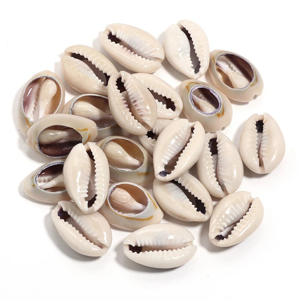 Натуральные ракушечные бусины для рукоделия 20-23mm apx 23pcs, Natural color
