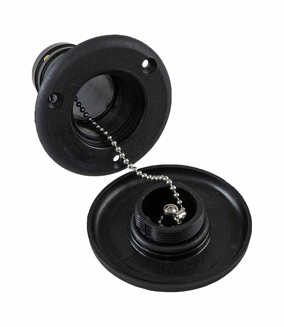 Горловина заливная для воды, пластиковая, черная, под шланг 38 мм