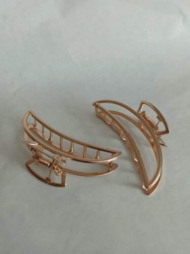 Изображение товара Крабы для волос, металл, 7,5см, красное золото, комплект 2 шт