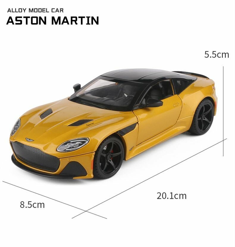 Коллекционная масштабная модель Aston Martin (Астон Мартин) DBS Superleggera 1:24 (металл, свет, звук)