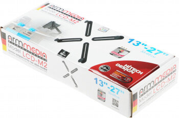 Кронштейн для монитора ARMMEDIA нагрузка до 7 кг, настольное крепление, регулировка наклона, поворота и высоты, цвет черный, модель LCD-M2 (10228)