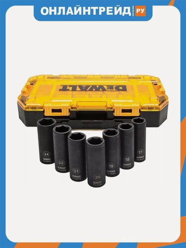 Изображение товара Набор ударных головок Dewalt DWMT74737-0, привод 1/2", 7 предметов