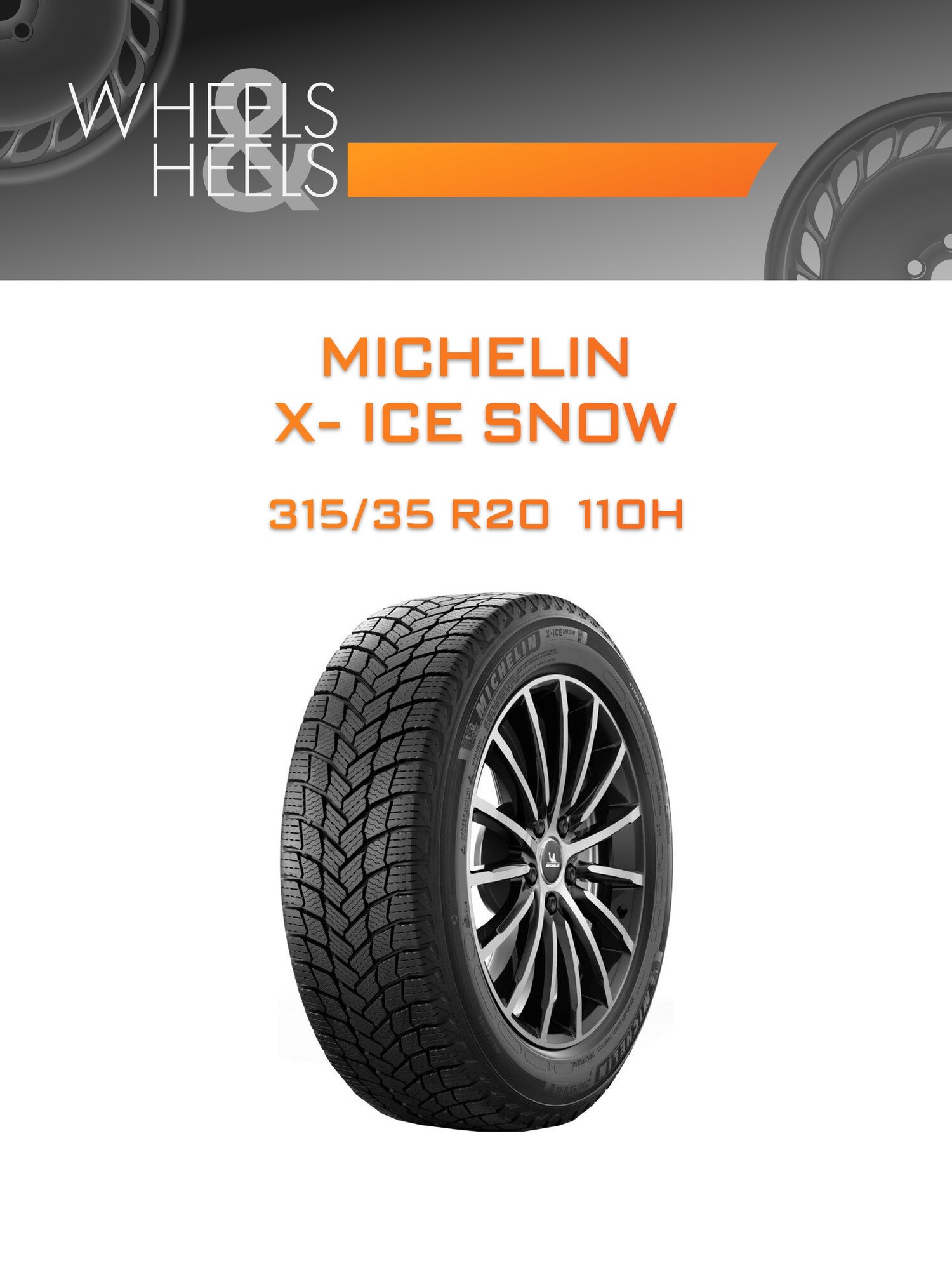 Шина автомобильная Michelin X- ICE SNOW 315/35 R20 110H XL WINTER, зимняя, универсальная