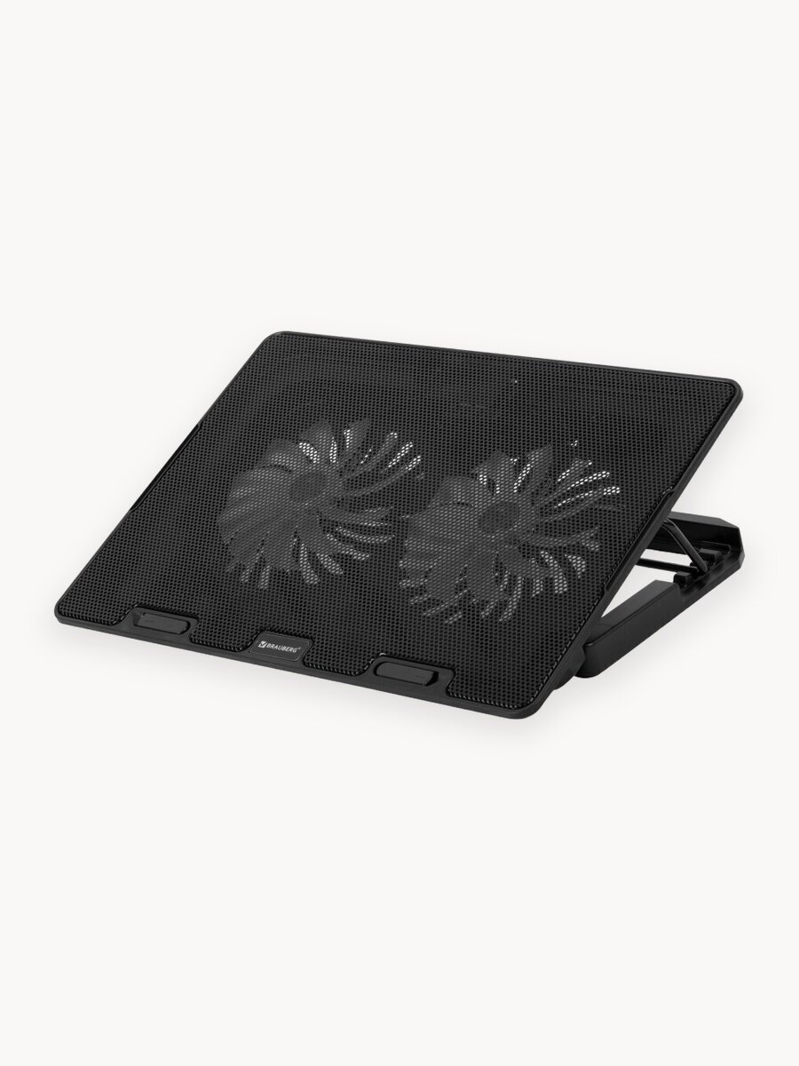 Складная подставка столик для ноутбука с охлаждением, 2 порта Usb-a, Led-подсветка, 352х252 мм, Brauberg 513617