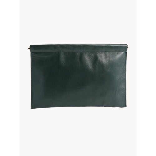 Сумка клатч Maison David, фактура зернистая, темно-зеленый