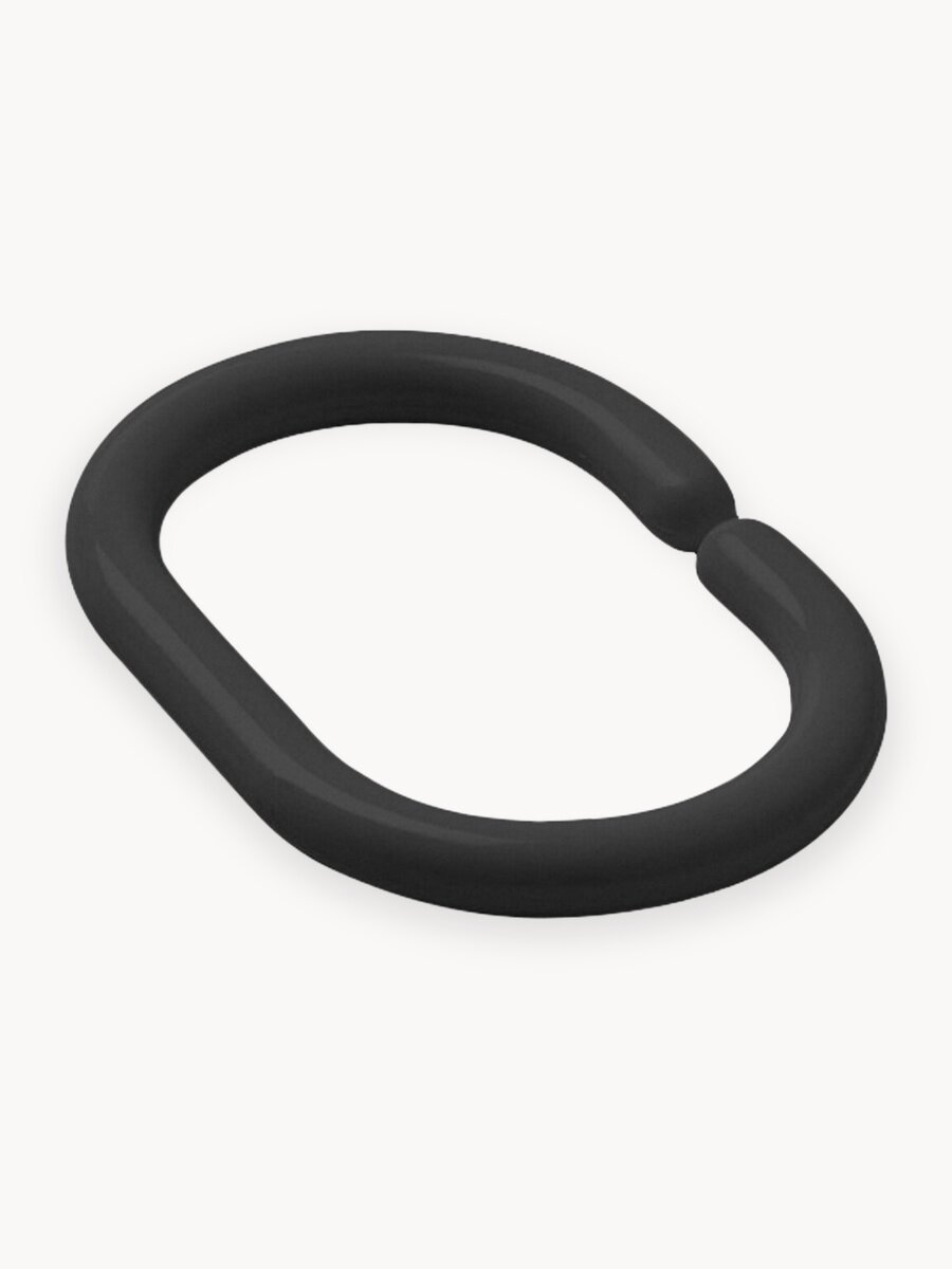 Набор колец для штор в ванную комнату IDDIS Optima Home RID013P 12 шт цвет черный