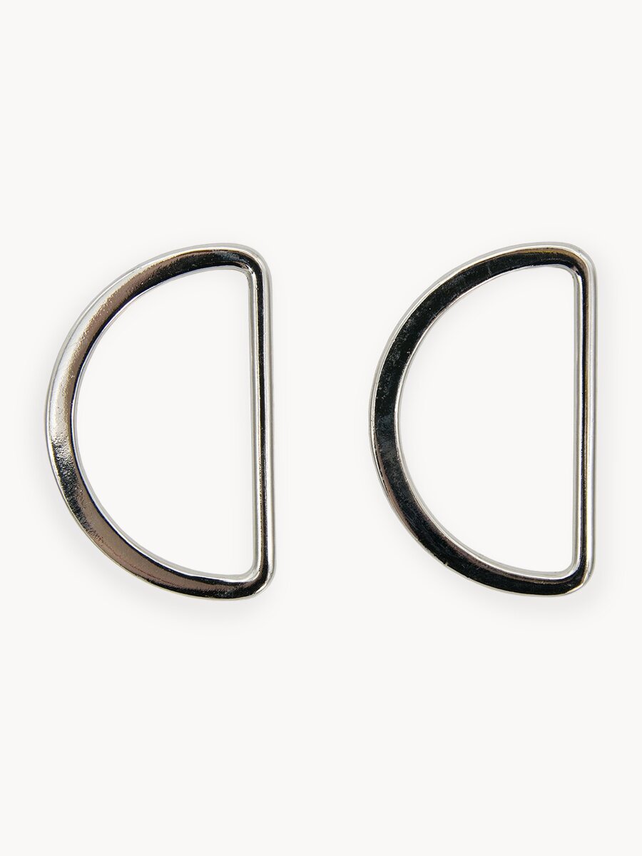 Фурнитура для сумок полукольцо литое 40мм, упак(2шт) Hobby&Pro (никель), 819-035