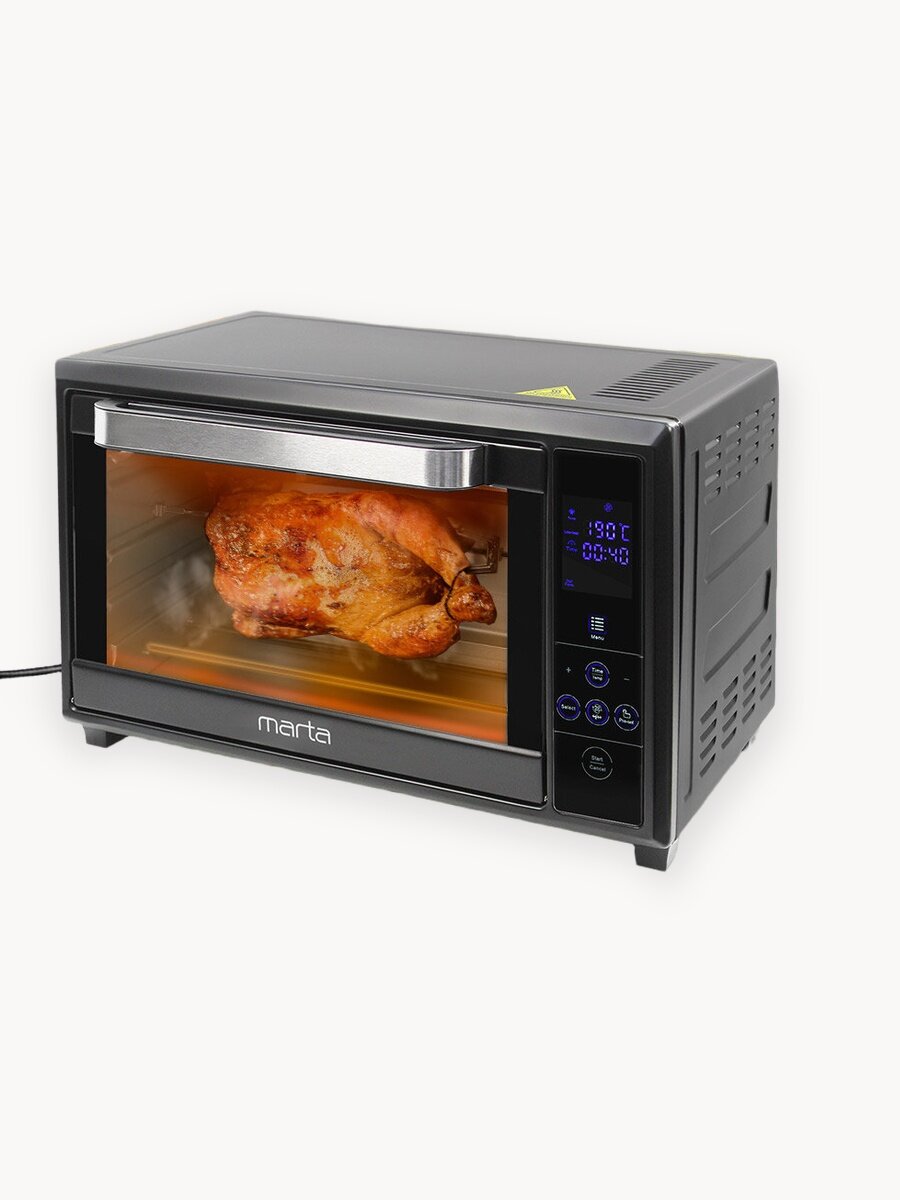 Духовка духовой шкаф мини-печь MARTA MT-EO4289A 45 литров сенсор конвекция вертел черный жемчуг