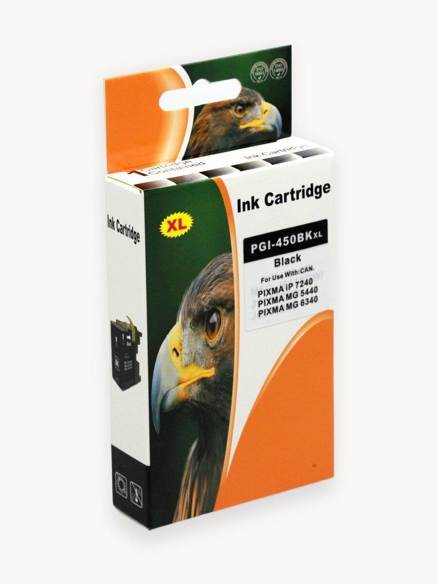 Картридж Inko для PGI-450PGBK XL Черный Пигментный повышенной емкости