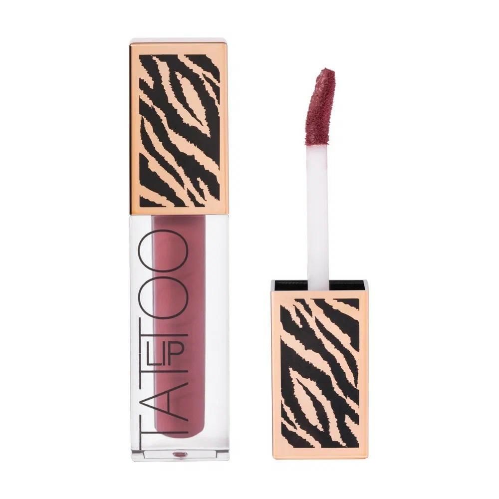 LIP TATTOO Помада для губ Stellary матовая стойкая, тон 08 Grape juice, цвет: бордовый, 4.5 мл