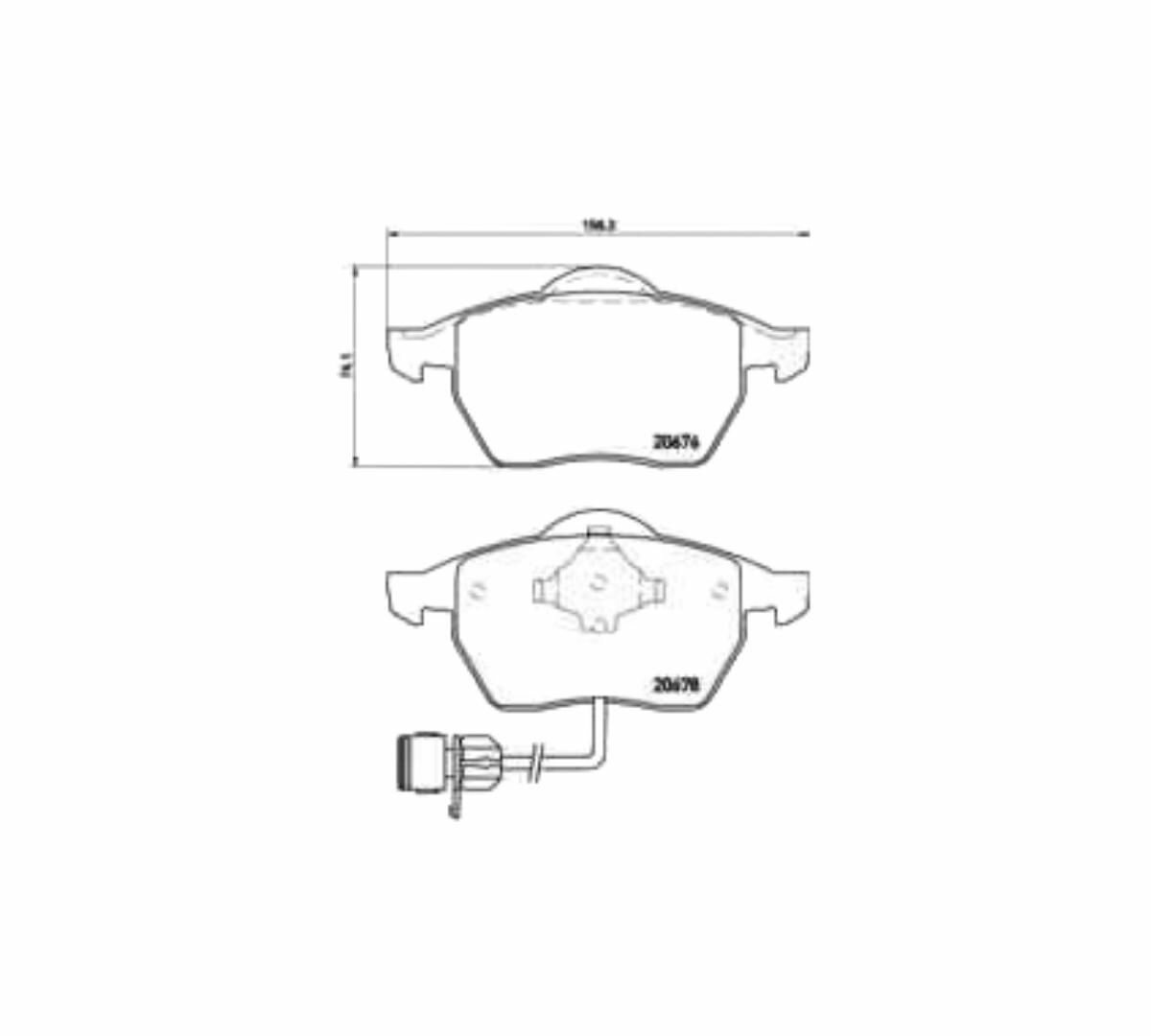 Колодки тормозные BREMBO P85026 передние, Audi 100 4A, C4 1.6 Kw 87 03, 92- 07, 93 F, Audi 100 4A, C4 2.0 Kw 74 12, 90- 06, 94 F, Audi 100 4A, C4 2.0 E Kw 85 12, 90- 06, 94 F, Audi 100 4A, C4 2.0