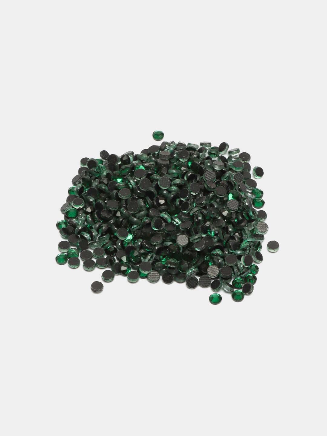 Стразы стеклянные, термоклеевые - Зеленый, SS10 (2.8-2.9 мм),20 гр