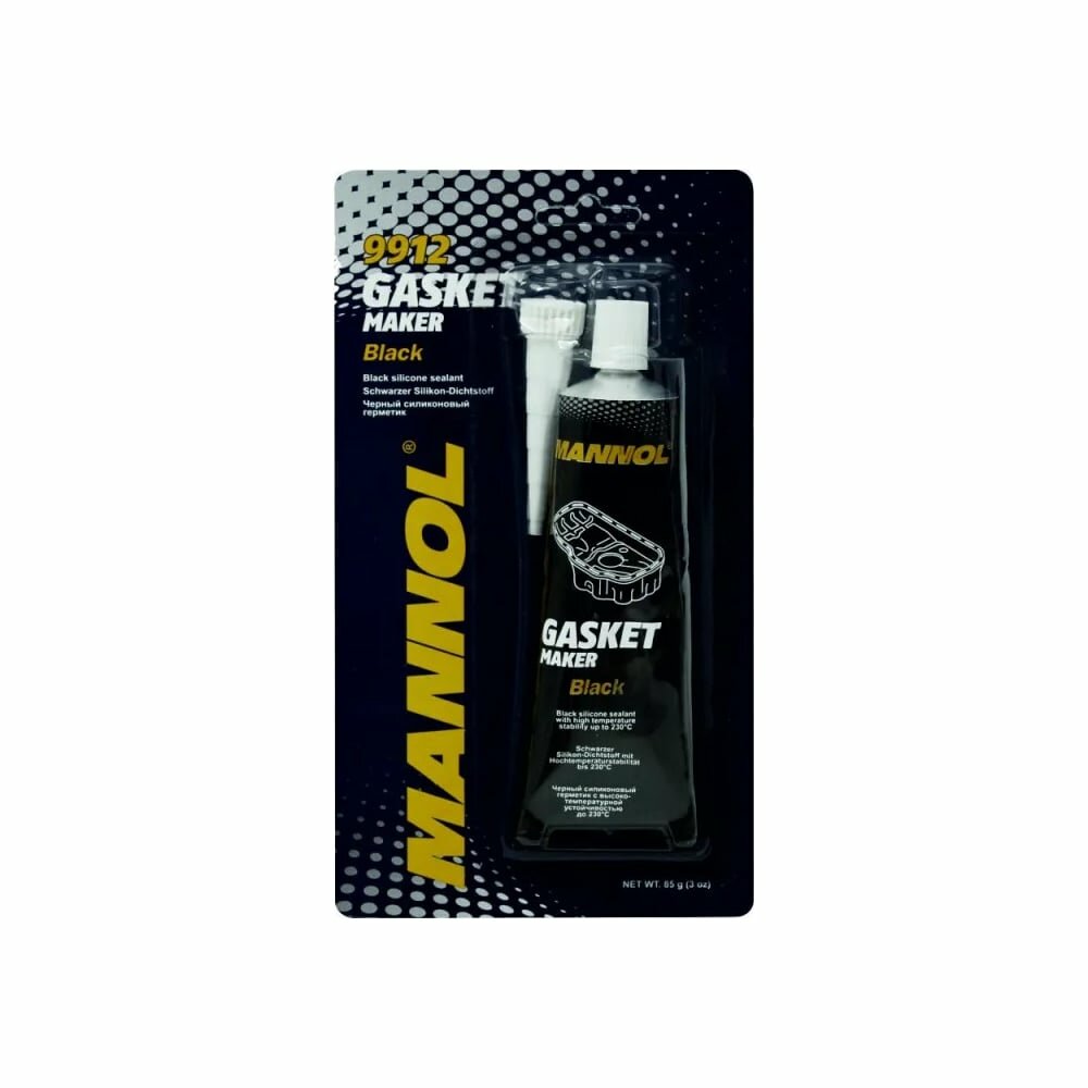 Силиконовый герметик MANNOL Gasket Maker Black от -40С до +230С, черный, 85 г 2408