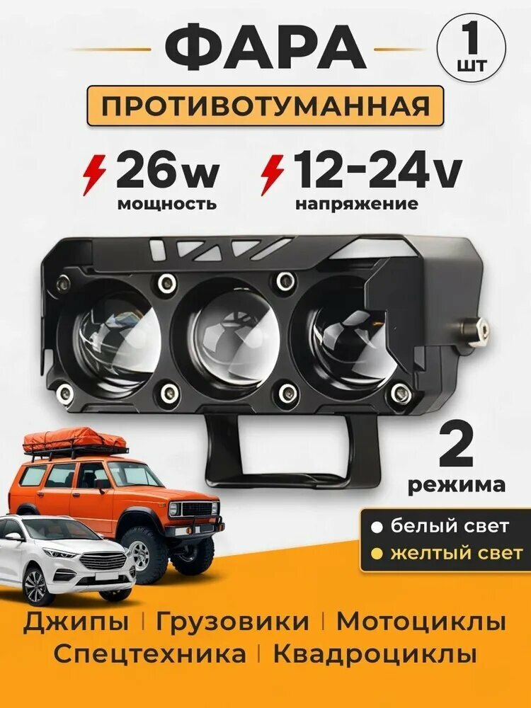 Фары автомобильные, 1 шт, арт. 010