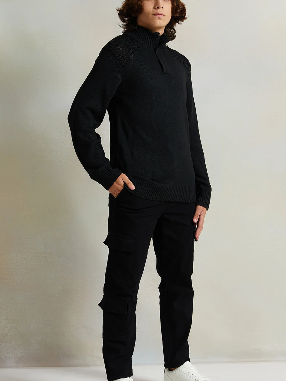 Пуловер REDTAG, размер 11-12 лет, black — фото 1