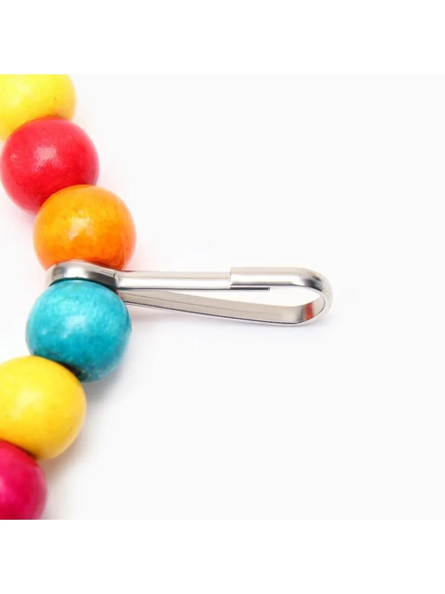 Развивающая качель для птиц с натуральной жердочкой