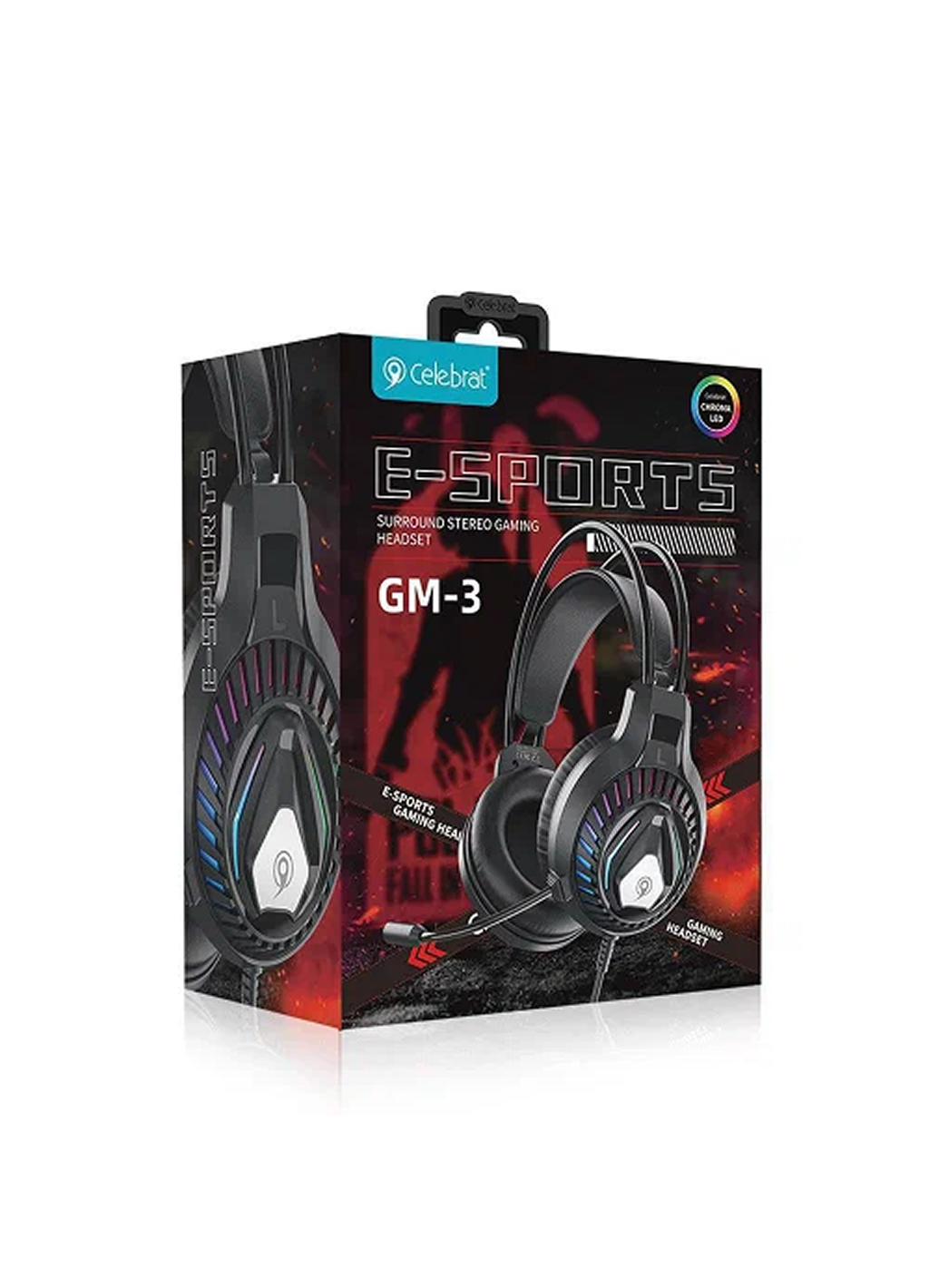 Игровая гарнитура Celebrate GM-3, с 3D-объёмным звуком, черная