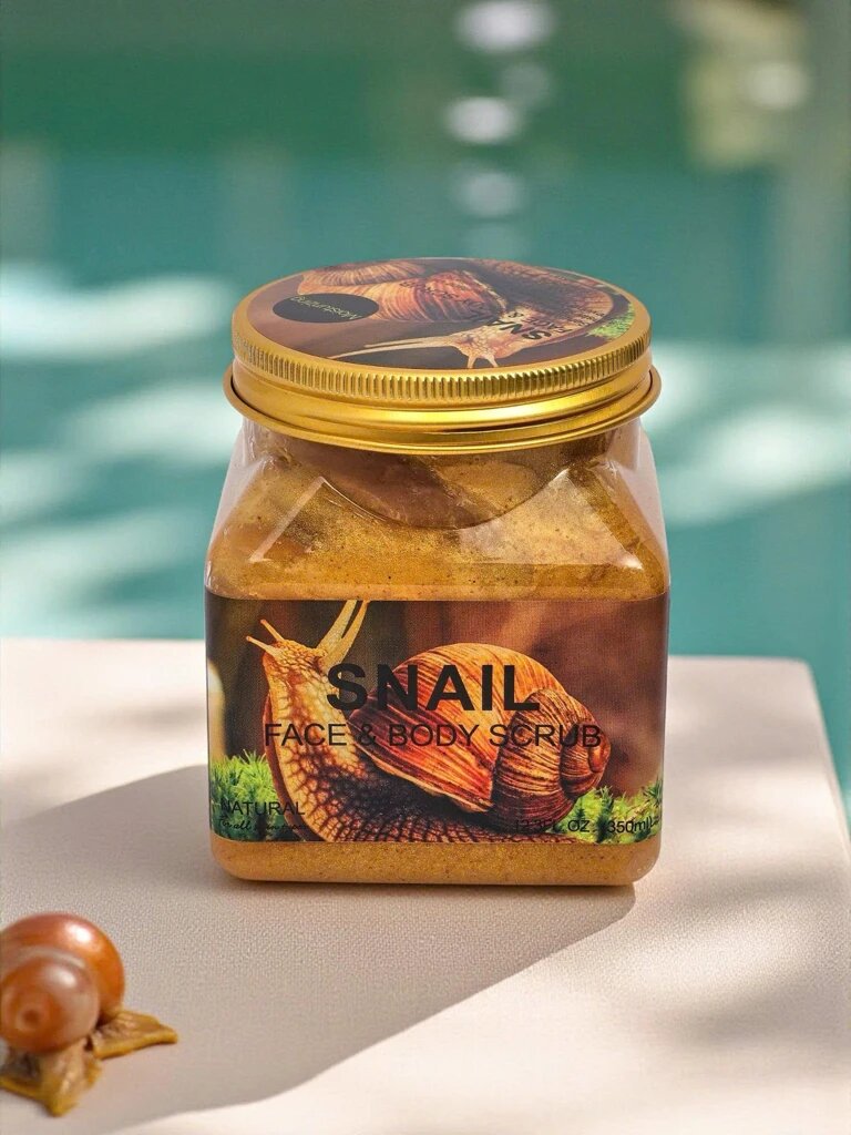 Натуральный скраб для лица и тела Wokali Snail Face and Body Scrub 500 мл с муцином улитки