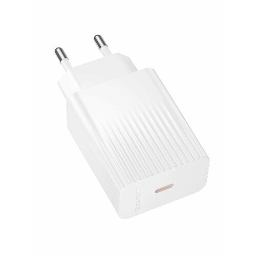 фото Сетевое зарядное устройство borofone bas75a pd30w type-c, белый (быстрая зарядка для iphone, android)