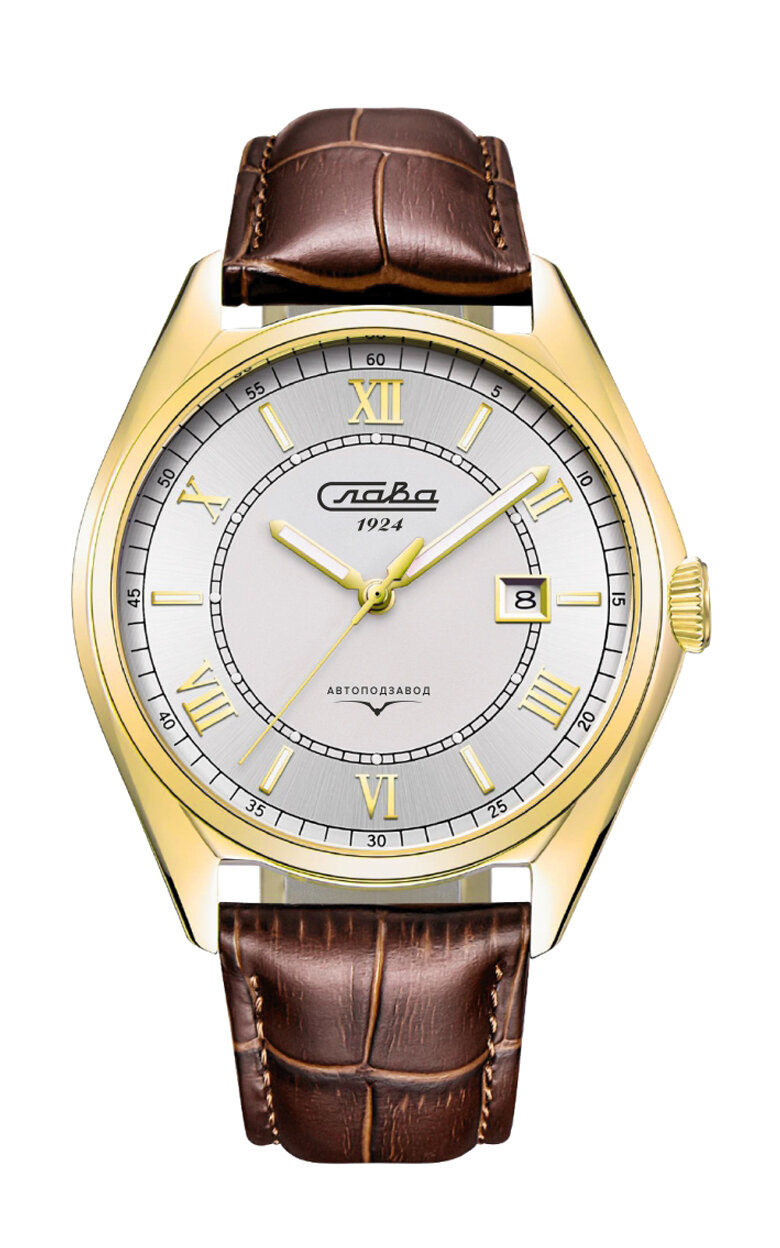 Наручные часы Слава Традиция, золотой, белый — фото 1