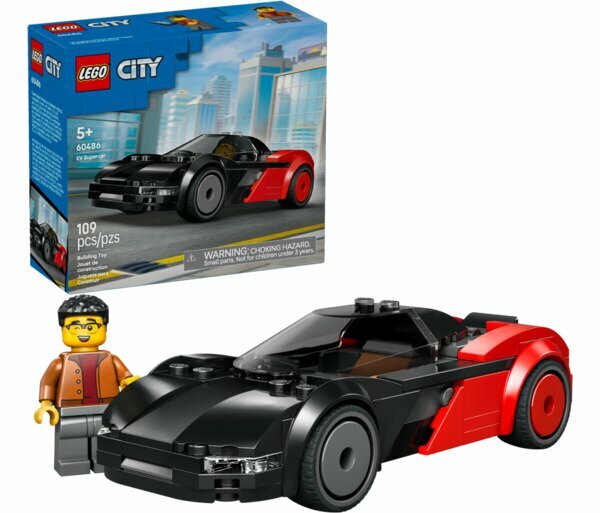 Конструктор LEGO City 60486 Электрический суперкар (Lego 60486)