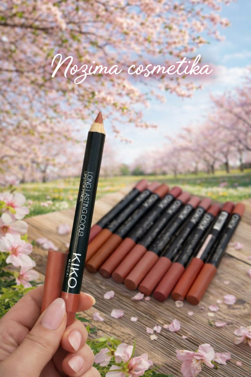 Карандаш для контура губ Kiko, матовая помада, с точилкой, водостойкий, большой