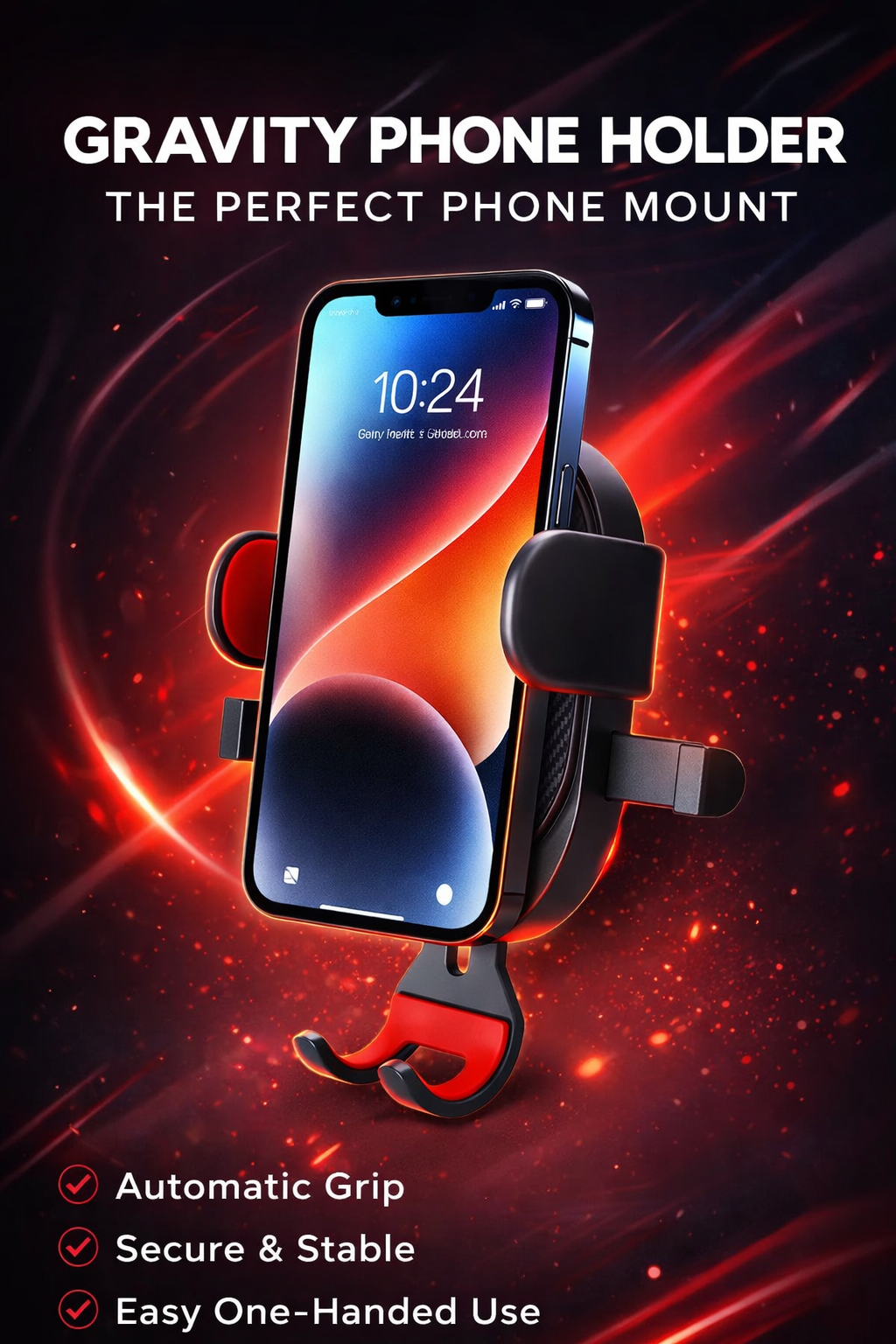 Универсальный держатель для мобильного телефона – удобный держатель для телефона в автомобиле и на рабочем столе.