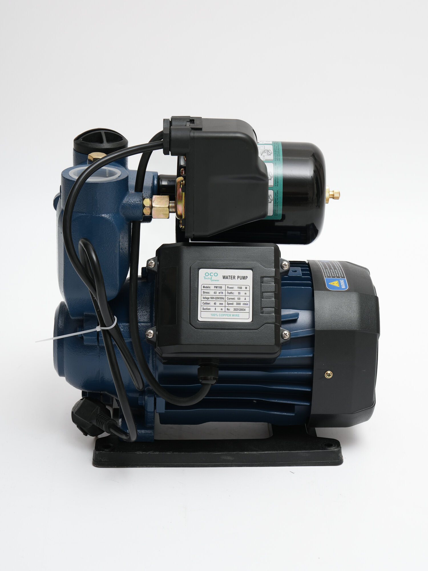 Насос OCO Tech Power, PW 1100 поверхностный, мощность 1100 Вт