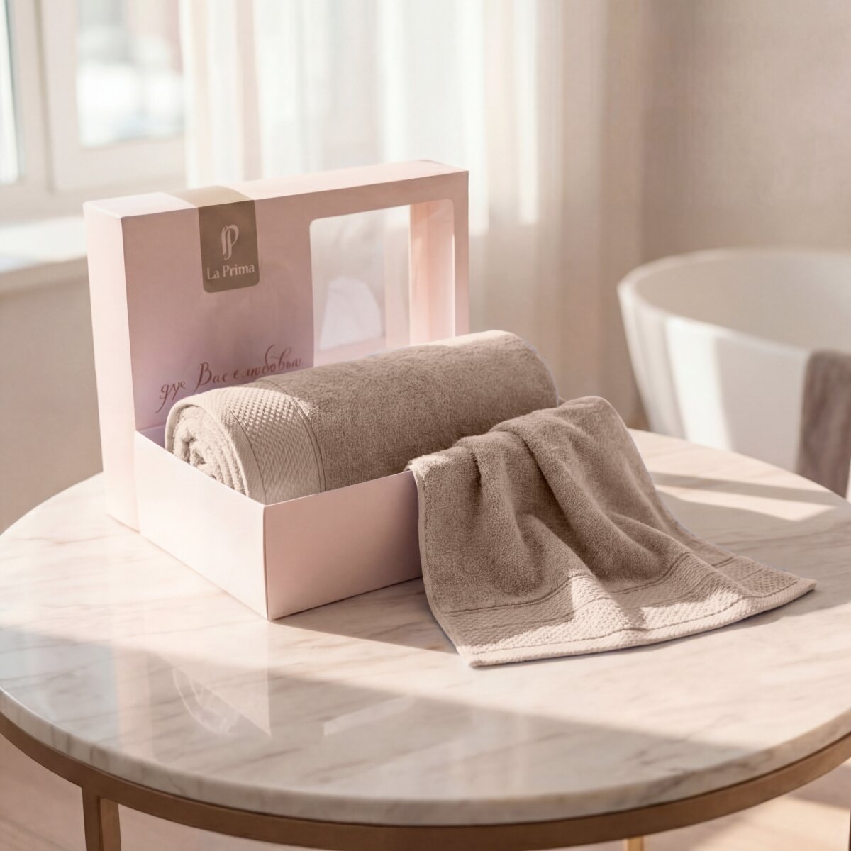 Набор полотенец грация карамель, размер 50х90см, 70х140см — фото 1