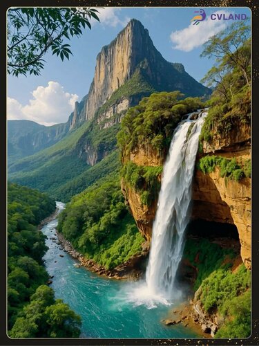 Изображение товара Алмазная мозаика COLOR VISION OF LIFE "Водопад", 50х70 см, полная выкладка, стразы круглые