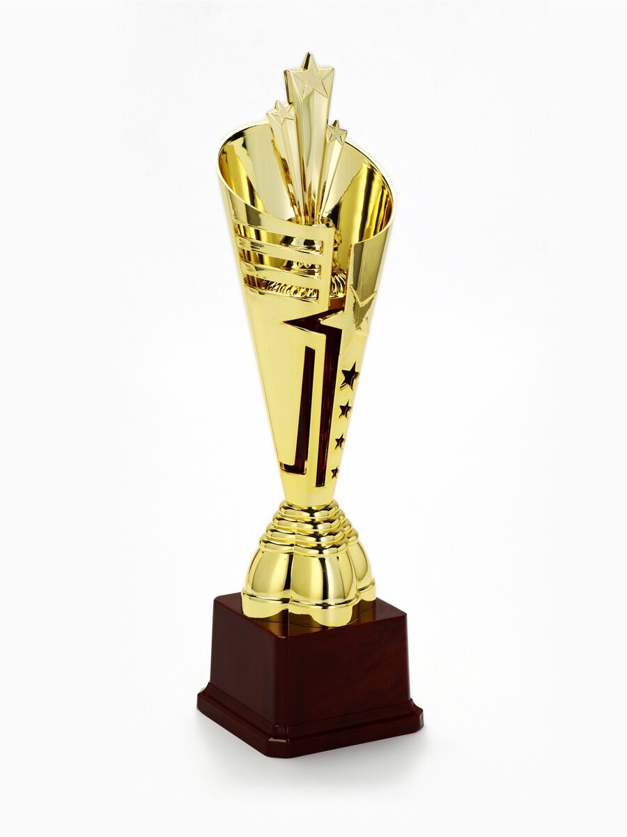 Кубок 197С, наградная фигура, золото, подставка пластик, 31×8.5×8.5 см